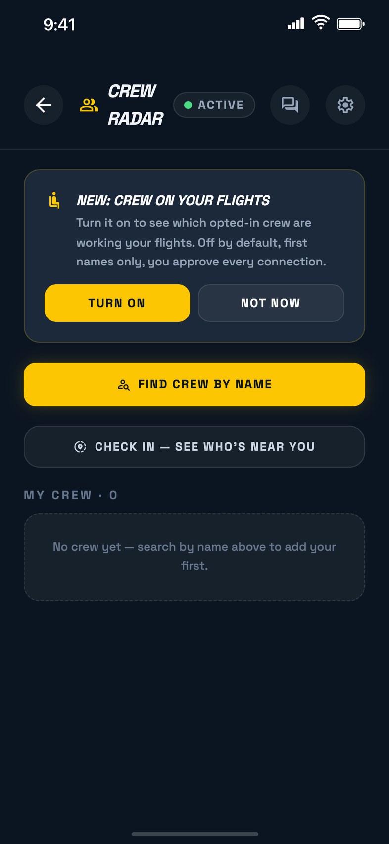 Layoverly Crew Radar